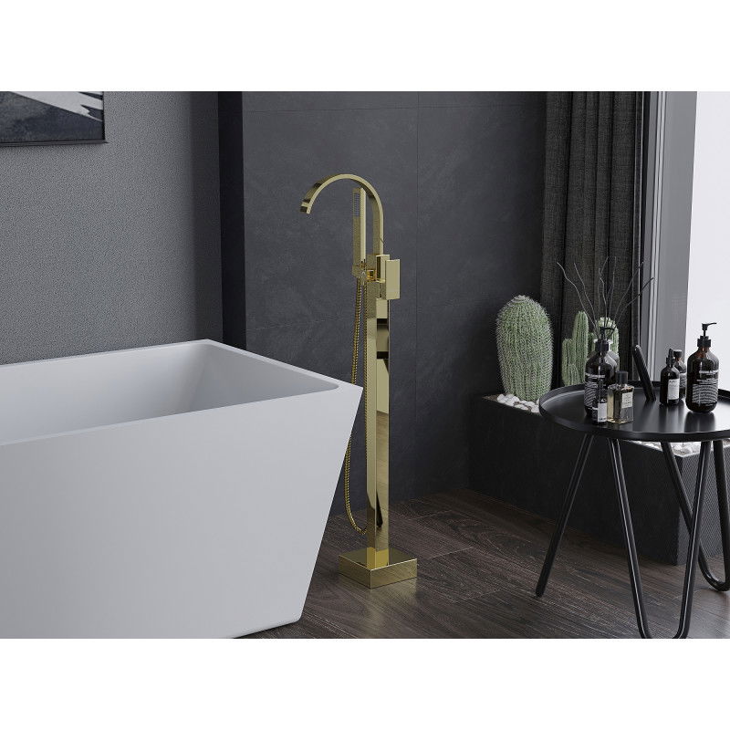 Mexen Veda robinet de baignoire autoportant, or - 75433-50