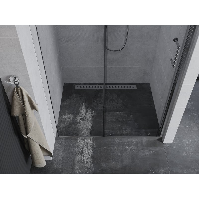 Mexen Apia 110 cm lahtivad dušiuksed, läbipaistev, kroom - 845-110-000-01-00