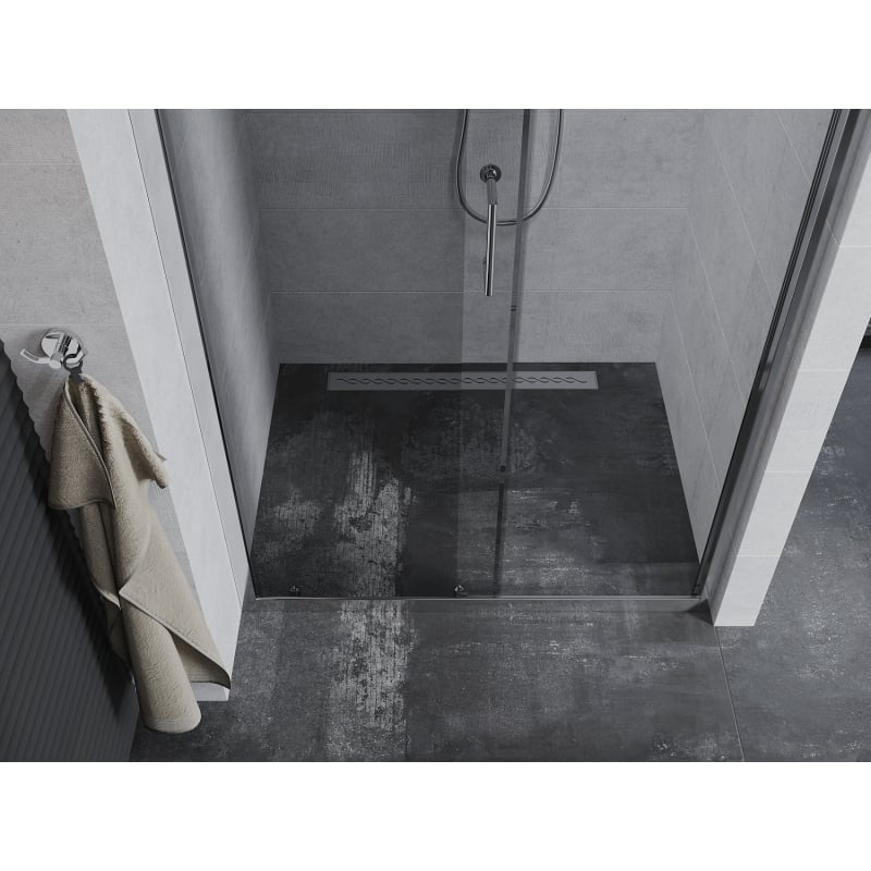 Mexen Apia libisevad dušiuksed 125 cm, läbipaistev, kroom - 845-125-000-01-00