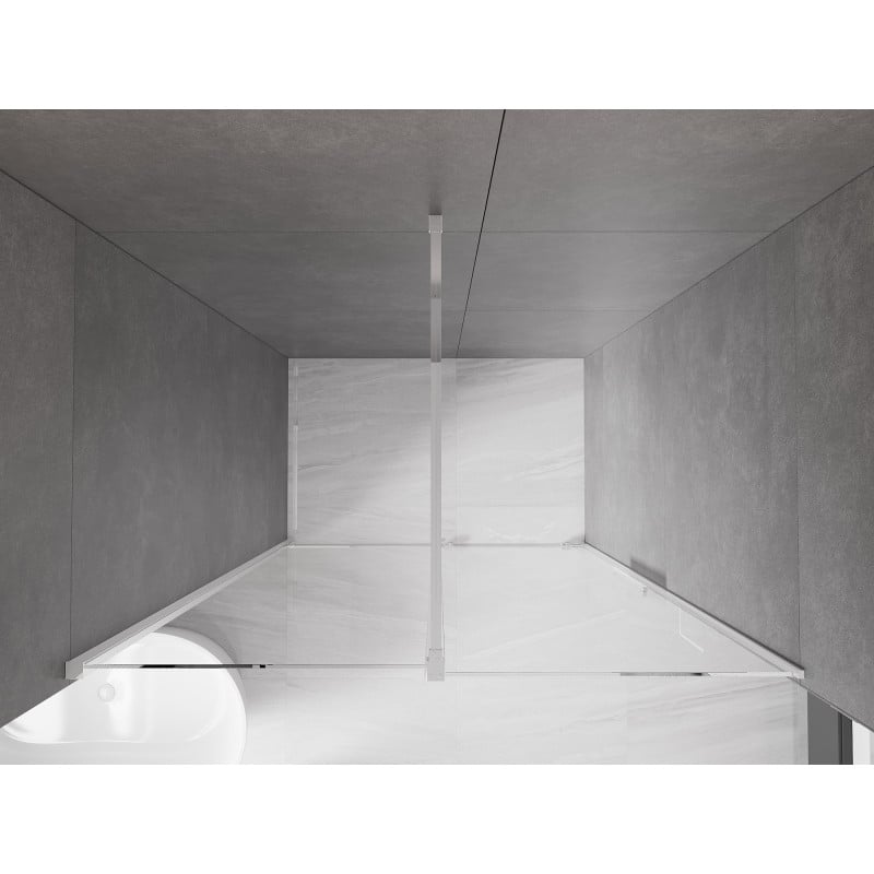 Mexen Velar sliding shower doors 130 cm, transparent, chrome - 871-130-000-01-01