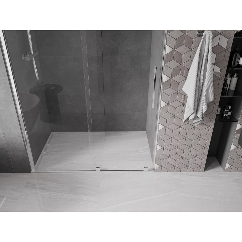 Mexen Velar drzwi prysznicowe rozsuwane 140 cm, transparent, chrom - 871-140-000-01-01