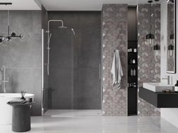 Mexen Velar porte de douche coulissante 140 cm, transparent, chrome - 871-140-000-01-01
