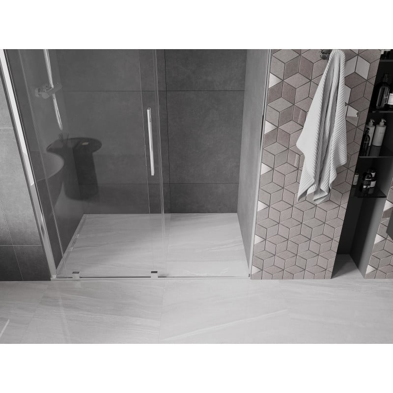 Mexen Velar drzwi prysznicowe rozsuwane 150 cm, transparent, chrom - 871-150-000-01-01
