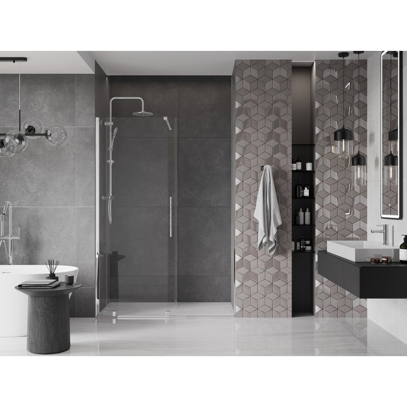 Mexen Velar lükandustega dušiuks 150 cm, läbipaistev, kroom - 871-150-000-01-01