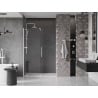 Mexen Velar drzwi prysznicowe rozsuwane 130 cm, transparent, białe - 871-130-000-01-20