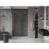 Mexen Velar porte de douche coulissante 130 cm, transparent, or brossé - 871-130-000-01-55