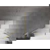 Mexen Velar schuifdouchedeur 150 cm, transparant, goud geborsteld - 871-150-000-01-55