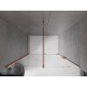 Mexen Velar schuifbare douchedeur 130 cm, transparant, roze goud - 871-130-000-01-60