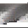 Mexen Velar schuifbare douchedeur 150 cm, transparant, roze goud - 871-150-000-01-60