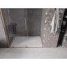 Mexen Velar skjutdörrar för dusch 130 cm, transparent, borstad koppar - 871-130-000-01-65
