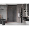 Mexen Velar drzwi prysznicowe rozsuwane 140 cm, transparent, miedź szczotkowana - 871-140-000-01-65