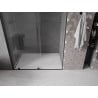 Mexen Velar drzwi prysznicowe rozsuwane 130 cm, transparent, czarne - 871-130-000-01-70