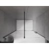 Mexen Velar drzwi prysznicowe rozsuwane 130 cm, transparent, czarne - 871-130-000-01-70