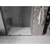 Mexen Velar puerta de ducha corredera 140 cm, transparente, negra - 871-140-000-01-70