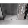 Mexen Velar ausziehbare Duschtür 150 cm, transparent, Schwarz - 871-150-000-01-70