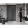 Mexen Velar ausziehbare Duschtür 150 cm, transparent, Schwarz - 871-150-000-01-70