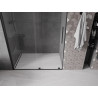 Mexen Velar puerta de ducha corredera 160 cm, transparente, negra - 871-160-000-01-70