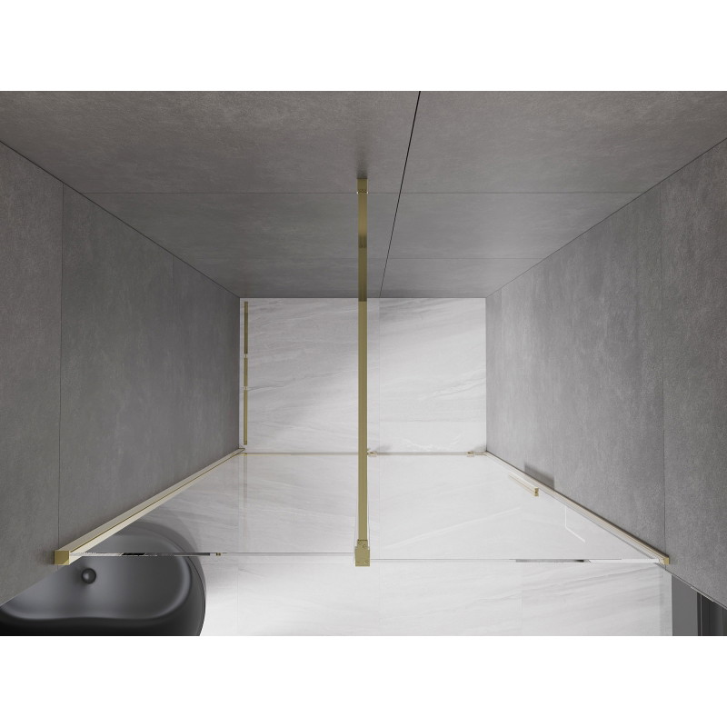 Mexen Velar lükand dušiuks 130 cm, läbipaistev, kuldne - 871-130-000-01-50