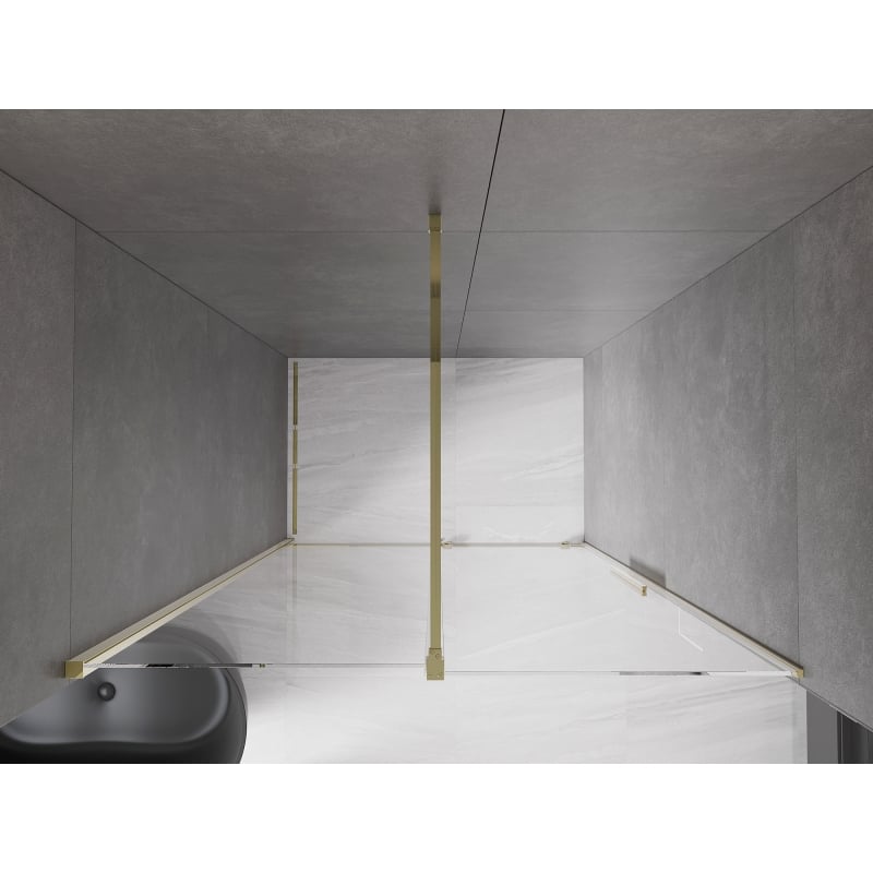 Mexen Velar 160 cm lükand duššiuks, läbipaistev, kuldne - 871-160-000-01-50