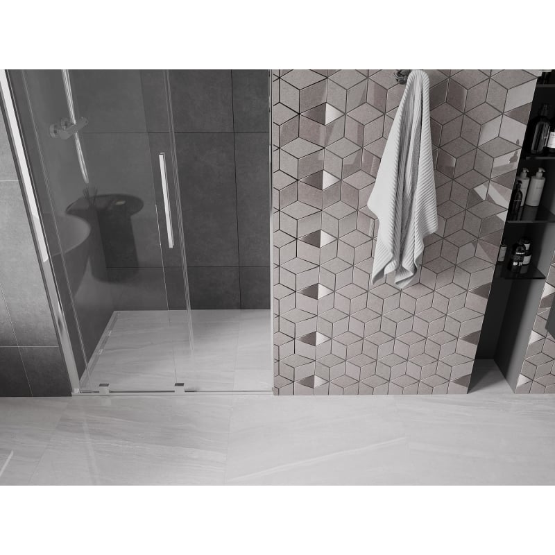 Mexen Velar lükand dušiuks 90 cm, läbipaistev, kroom - 871-090-000-01-01