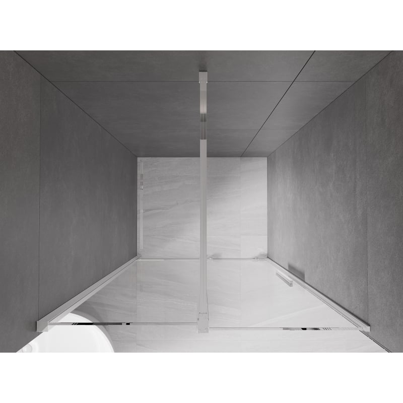 Mexen Velar lükand dušiuks 90 cm, läbipaistev, kroom - 871-090-000-01-01