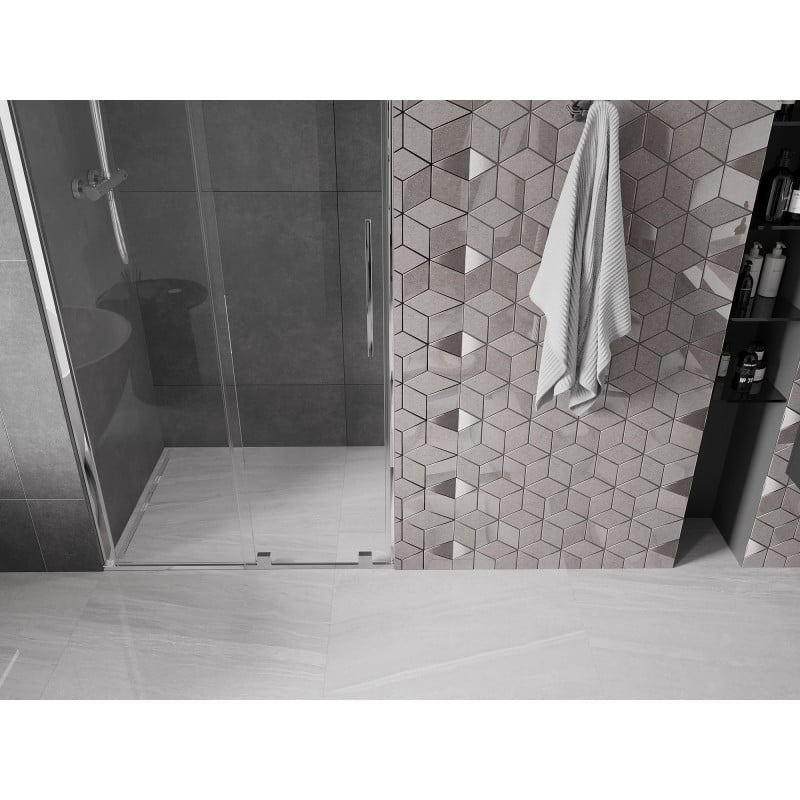 Mexen Velar 110 cm Sliding Shower Door, Transparent, Chrome - 871-110-000-01-01