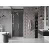 Mexen Velar dušiuksed liuglevad 110 cm, läbipaistev, valge - 871-110-000-01-20