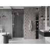 Mexen Velar dušiuksed liuglevad 110 cm, läbipaistev, valge - 871-110-000-01-20