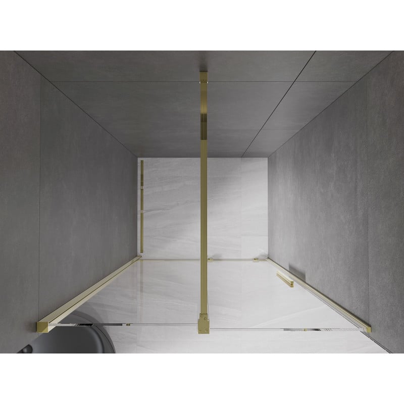 Mexen Velar sliding shower door 100 cm, transparent, gold - 871-100-000-01-50