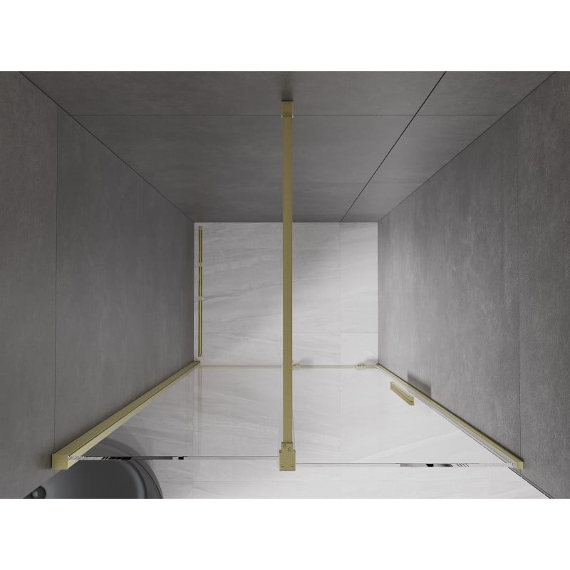 Mexen Velar drzwi prysznicowe rozsuwane 90 cm, transparent, złote szczotkowane - 871-090-000-01-55