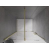 Mexen Velar puerta de ducha corredera 90 cm, transparente, dorado cepillado - 871-090-000-01-55