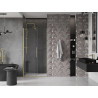 Mexen Velar schuifbare douchedeur 110 cm, transparant, goud geborsteld - 871-110-000-01-55