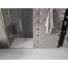 Mexen Velar porte de douche coulissante 120 cm, transparent, or brossé - 871-120-000-01-55