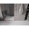 Mexen Velar ausziehbare Duschtür 90 cm, transparent, Rosa Gold - 871-090-000-01-60