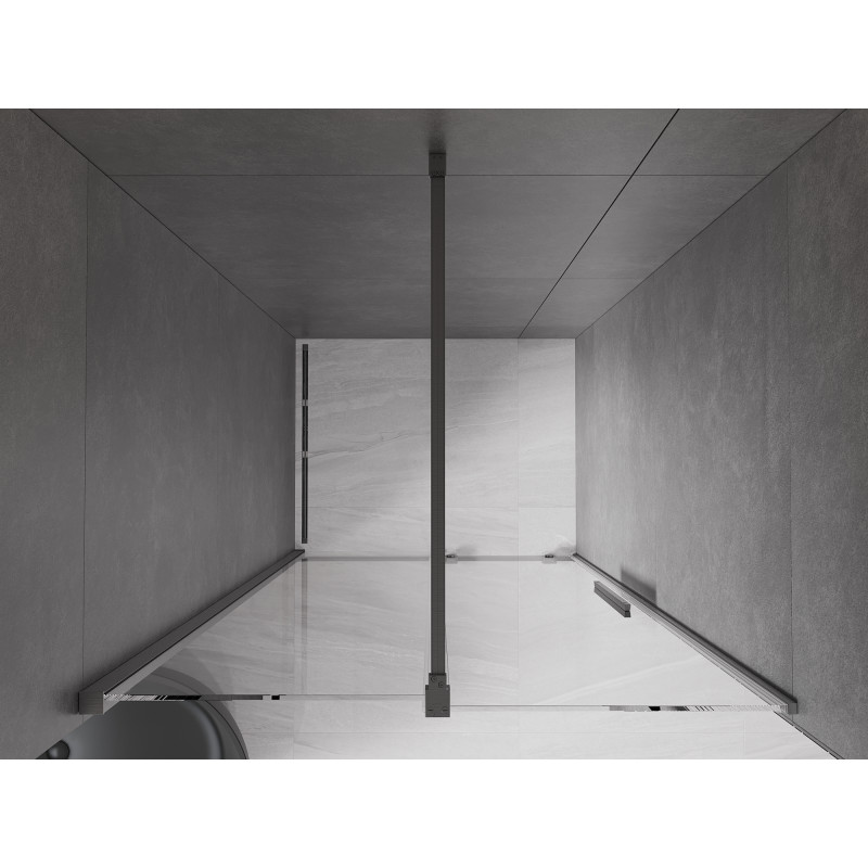 Mexen Velar drzwi prysznicowe rozsuwane 90 cm, transparent, gun gray szczotkowany - 871-090-000-01-66