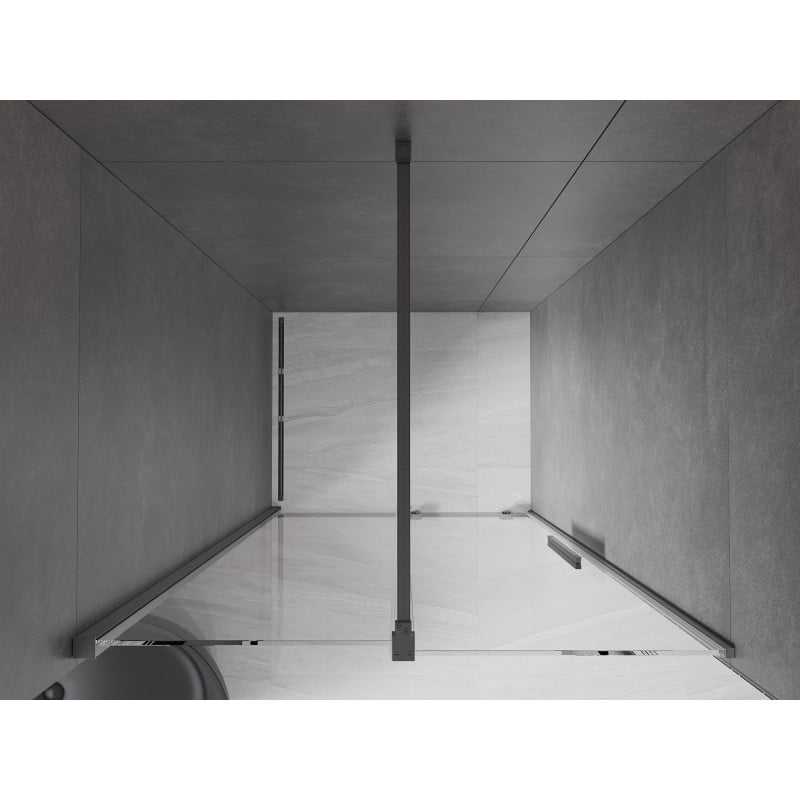 Mexen Velar drzwi prysznicowe rozsuwane 110 cm, transparent, gun gray szczotkowany - 871-110-000-01-66