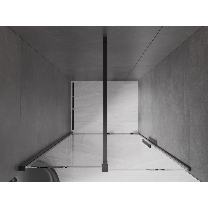 Mexen Velar drzwi prysznicowe rozsuwane 100 cm, transparent, czarne - 871-100-000-01-70