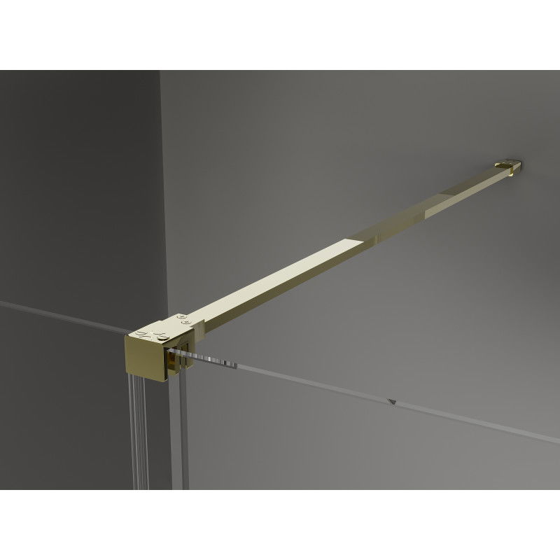 Mexen Velar schuifdouchedeur 130 cm, transparant, goud - 871-130-000-01-50