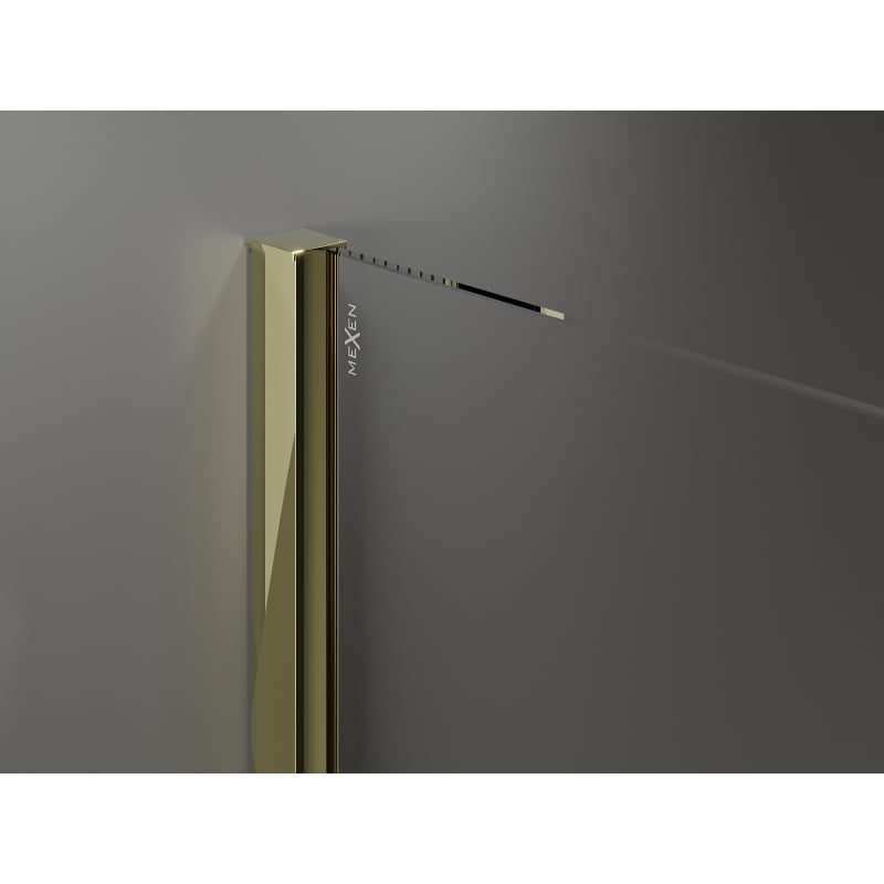 Mexen Velar portes de douche coulissantes 150 cm, transparentes, dorées - 871-150-000-01-50