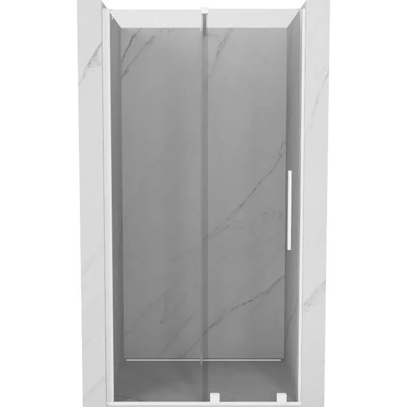 Mexen Velar sliding shower door 110 cm, transparent, white - 871-110-000-01-20