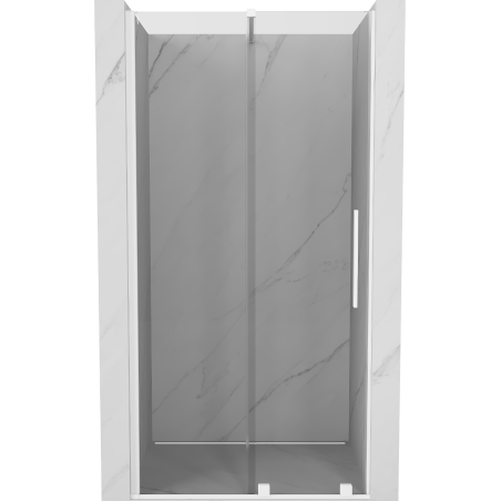 Mexen Velar ausziehbare Duschtür 110 cm, transparent, Weiß - 871-110-000-01-20