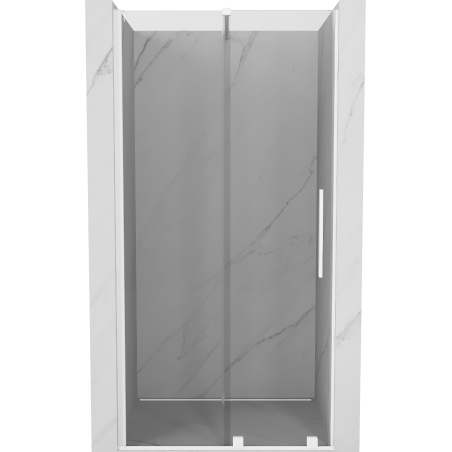 Mexen Velar dušiuksed liuglevad 110 cm, läbipaistev, valge - 871-110-000-01-20