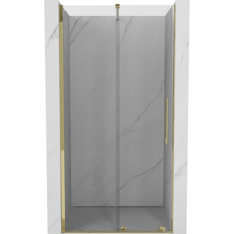 Mexen Velar puerta de ducha corredera 90 cm, transparente, dorada - 871-090-000-01-50