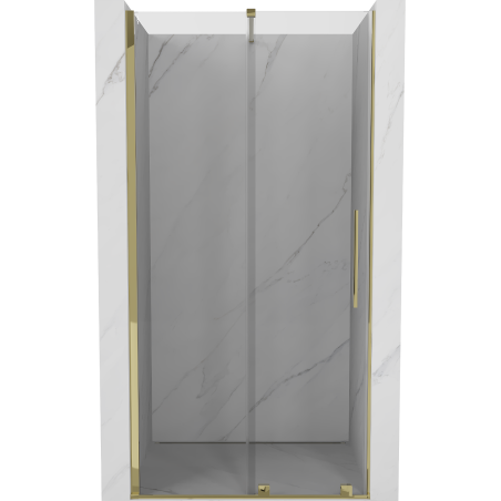 Mexen Velar puerta de ducha corredera 90 cm, transparente, dorada - 871-090-000-01-50