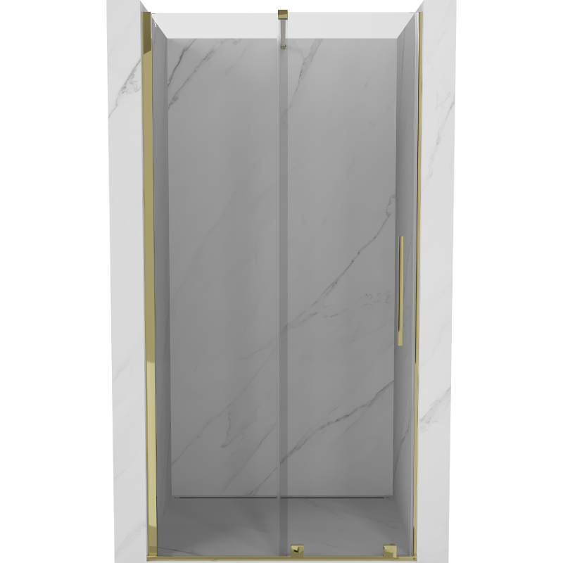 Mexen Velar schuifbare douchedeur 100 cm, transparant, goud - 871-100-000-01-50