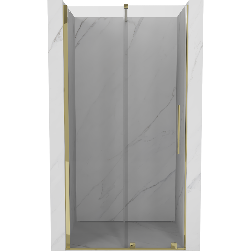 Mexen Velar schuifdouchedeur 110 cm, transparant, goud - 871-110-000-01-50