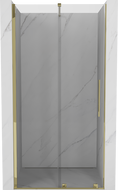 Mexen Velar skjutbara duschdörrar 120 cm, transparent, guld - 871-120-000-01-50