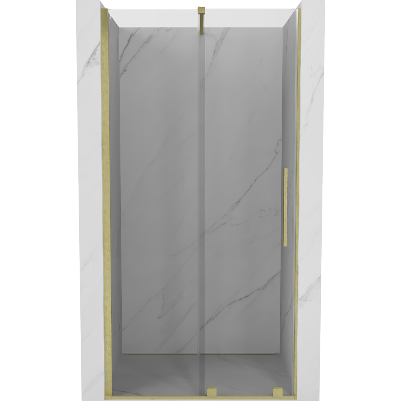 Mexen Velar drzwi prysznicowe rozsuwane 90 cm, transparent, złote szczotkowane - 871-090-000-01-55
