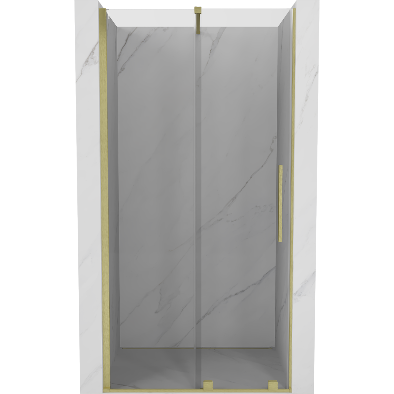 Mexen Velar porta doccia scorrevole 90 cm, trasparente, oro spazzolato - 871-090-000-01-55