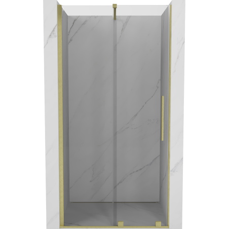 Mexen Velar schuifbare douchedeur 100 cm, transparant, goud geborsteld - 871-100-000-01-55